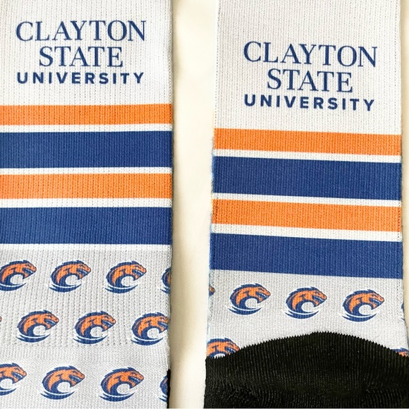 Clayton State University unisex logo athletic socks - Picture 3 of 3